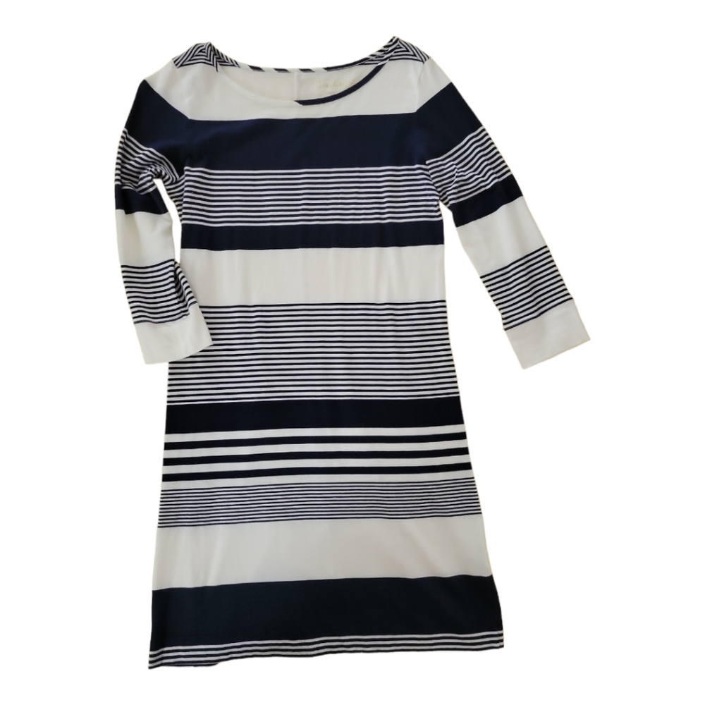 EUC Lilly Pulitzer Nautical Navy blue and white striped size small cotton dress